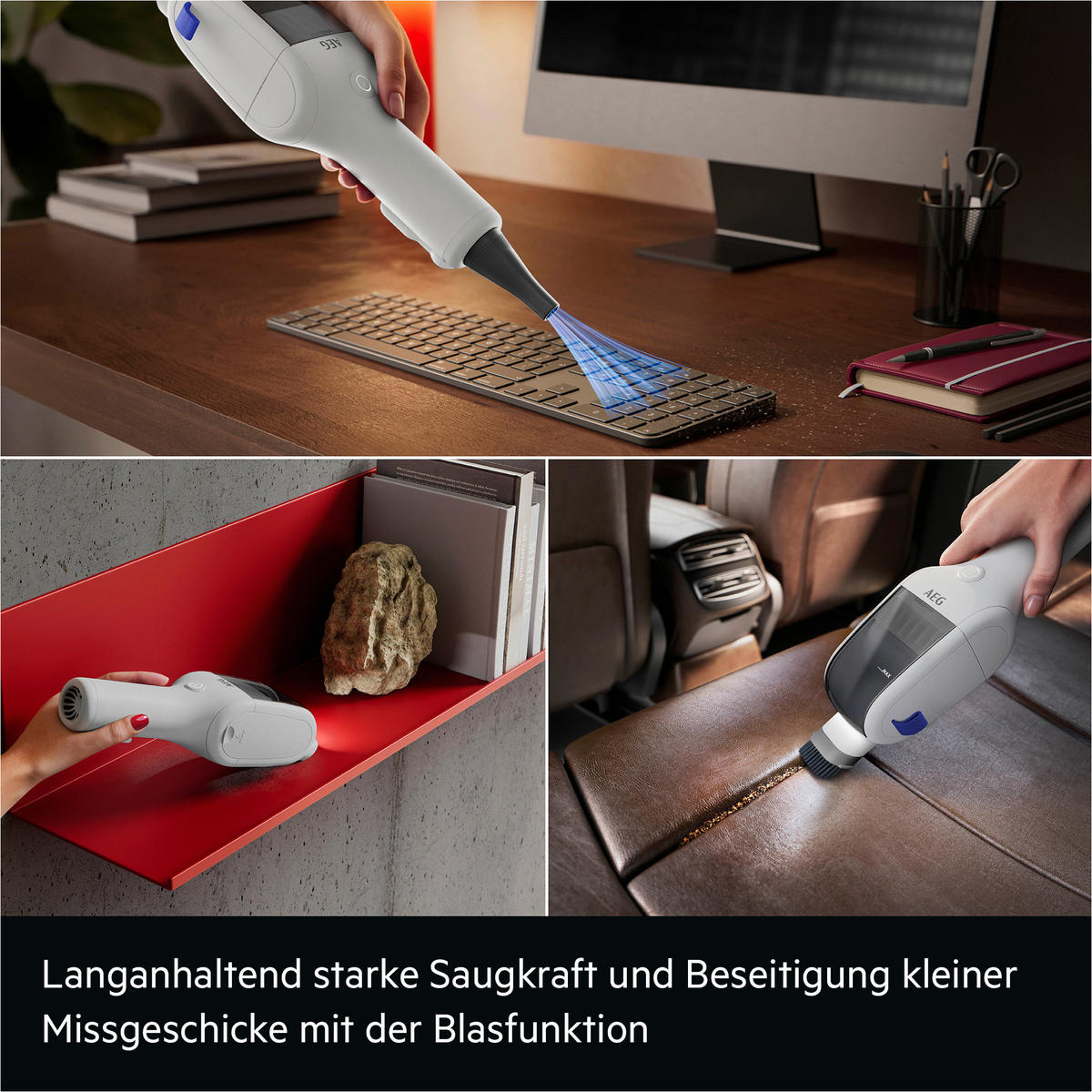 AKKU-HANDSTAUBSAUGER  - Weiß, Basics, Kunststoff (29,4/8,9/6,9cm) - AEG