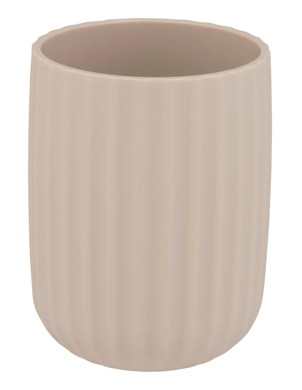 ZAHNPUTZBECHER  - Beige, Basics, Kunststoff (7,5/10/7,5cm) - Wenko