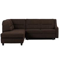 ECKSOFA in Chenille Dunkelbraun  208/226 cm  - Dunkelbraun/Schwarz, KONVENTIONELL, Textil (208/226cm) - Sedda