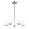 KRONLEUCHTER Elstead Apollo 81.3/61.1 cm   - Nickelfarben, Basics, Glas/Metall (81.3/61.1cm) - Elstead Lighting