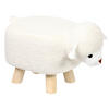 KINDERHOCKER Weiß  - Weiß/Kieferfarben, Basics, Holz/Textil (47/25/25cm) - Kesper