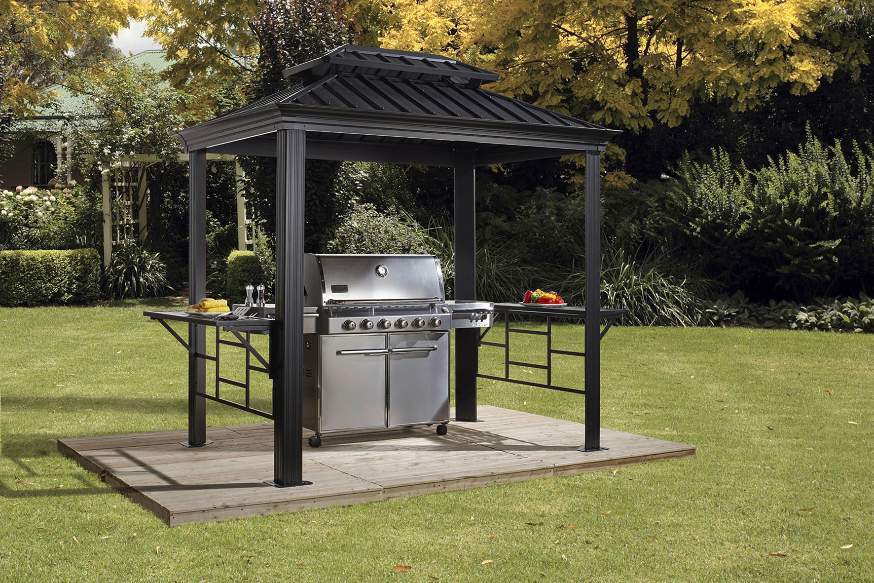 PAVILLON 292/262/179 cm   - Anthrazit, Basics, Metall (292/262/179cm)