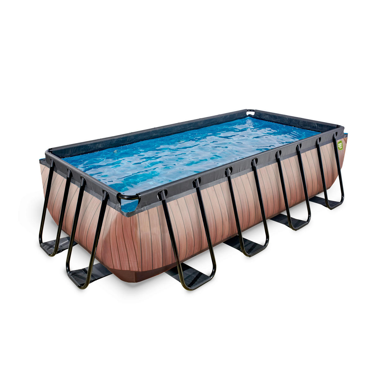 POOL-SET 400/200/100 cm  - Braun, KONVENTIONELL, Kunststoff (400/200/100cm) - EXIT Toys