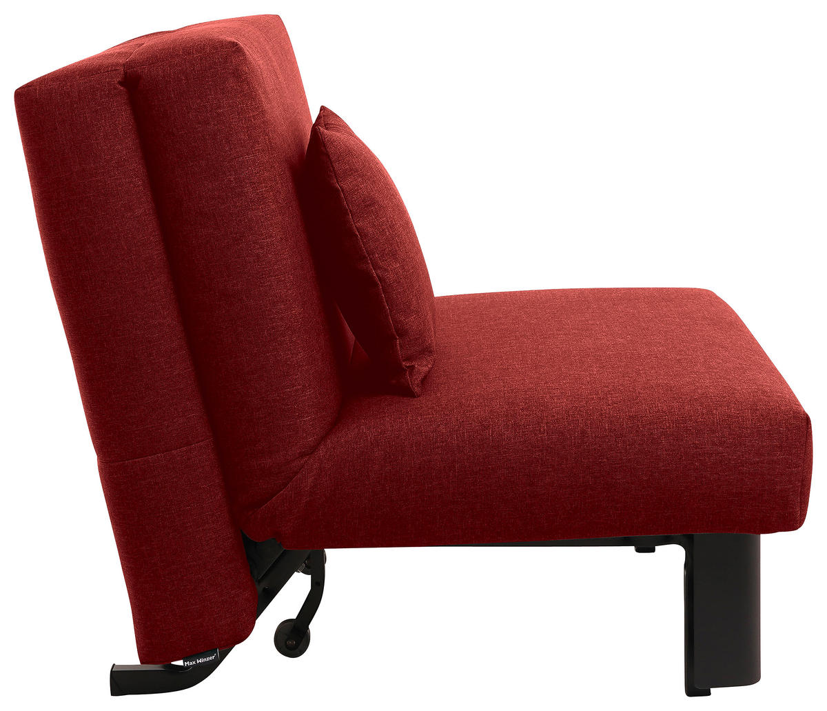 SCHLAFSESSEL Flachgewebe Rot    - Rot/Schwarz, Design, Textil/Metall (85/85/100cm) - Max Winzer