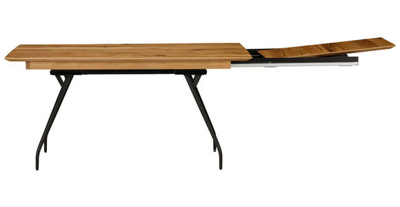 AUSZIEHTISCH Schwarz, Eichefarben rechteckig ausziehbar, in verschiedenen Größen erhältlich - Eichefarben/Schwarz, Design, Holz/Holzwerkstoff (160(210)/90/76cm) - Moderano
