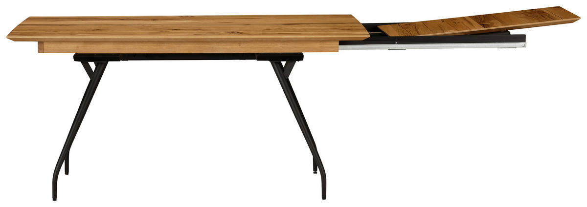 AUSZIEHTISCH Eichefarben, Bronzefarben rechteckig  ausziehbar, in verschiedenen Größen erhältlich  - Eichefarben/Schwarz, Design, Holz/Holzwerkstoff (160(210)/90/76cm) - Moderano