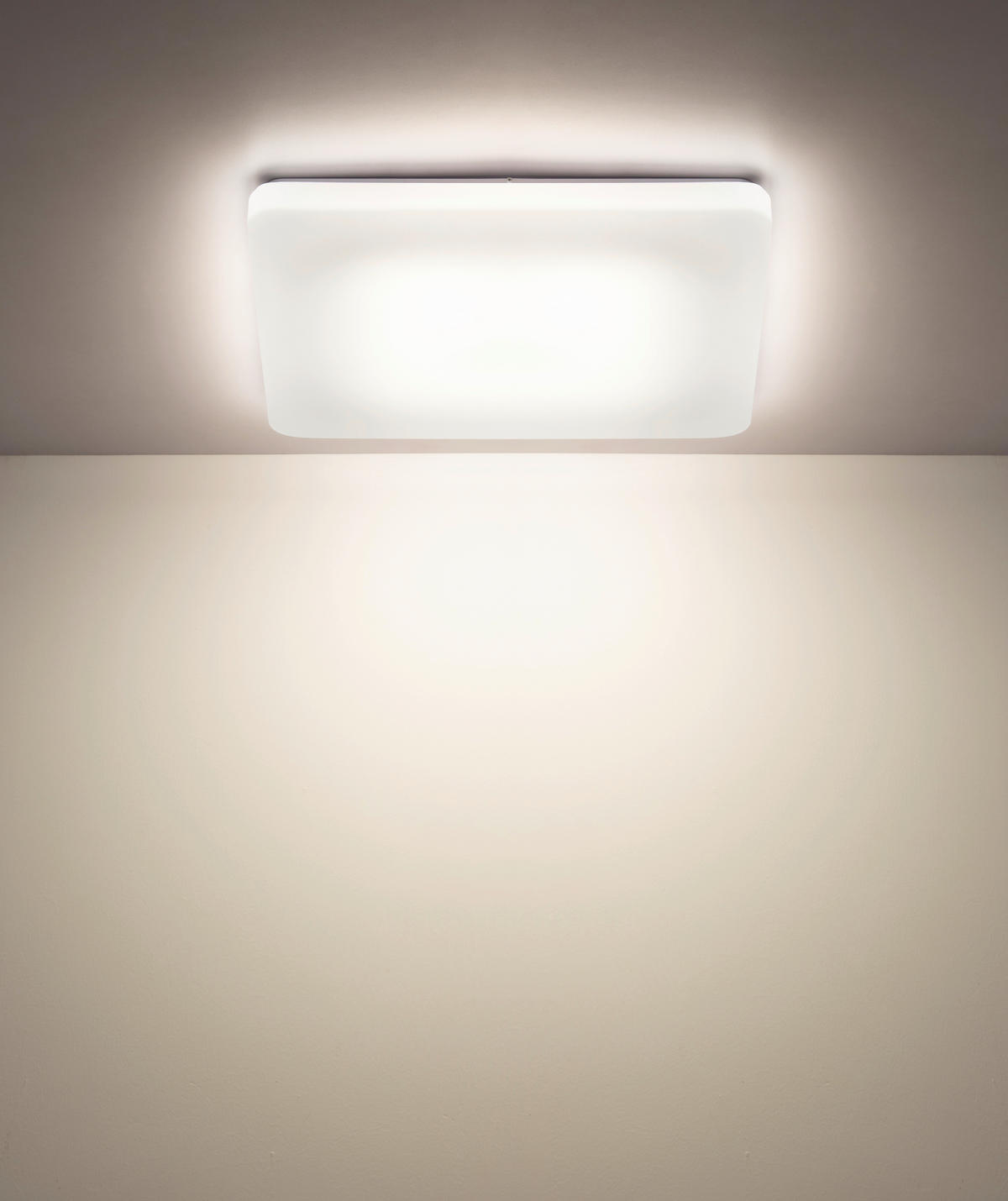 LED-DECKENLEUCHTE Donte 41/41/6 cm  - Opal/Weiß, Design, Kunststoff/Metall (41/41/6cm) - Globo