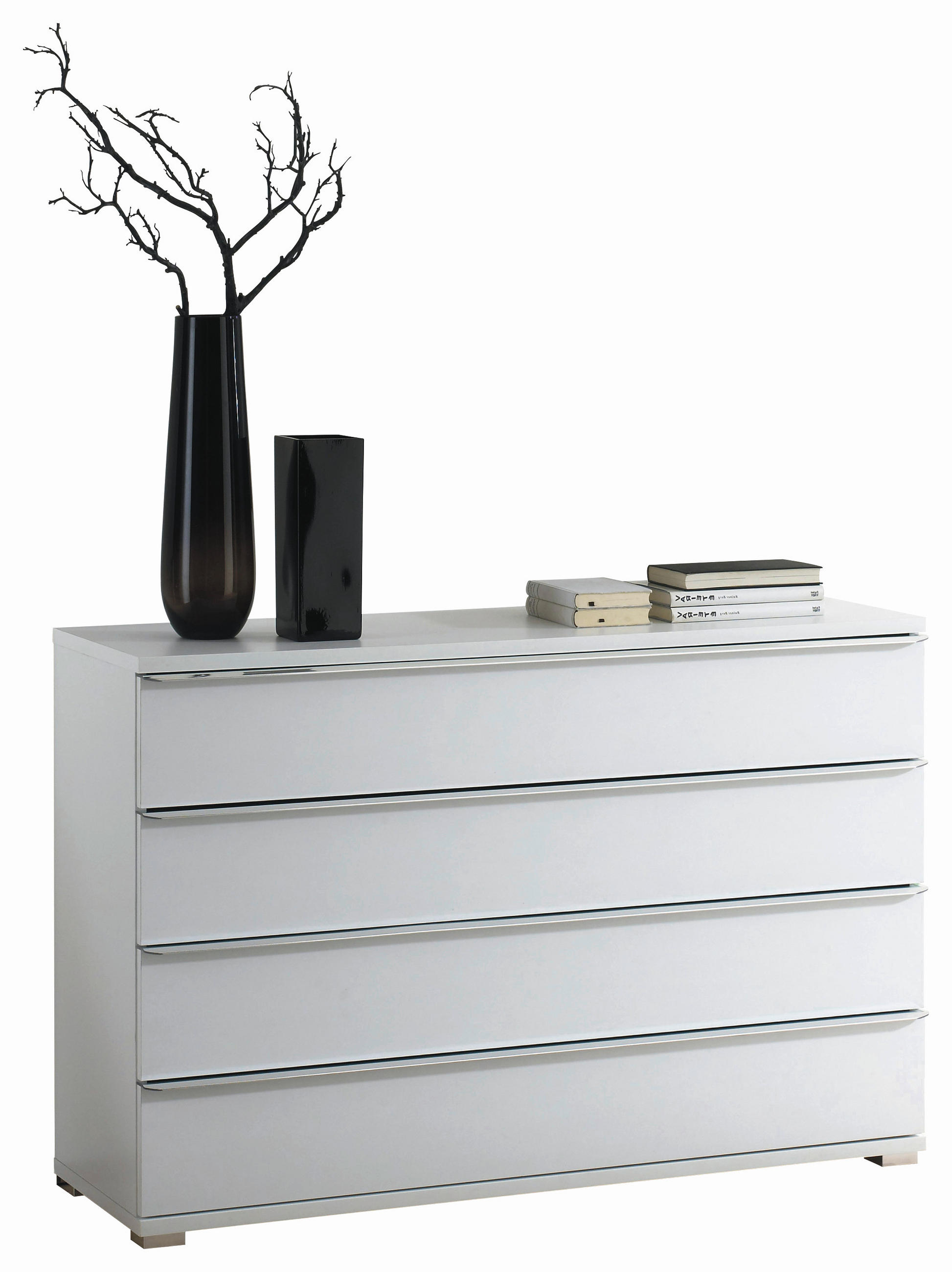 KOMODA, bílá, 120/80/40 cm - bílá/barvy chromu, Design, kompozitní dřevo/plast (120/80/40cm) - Cantus