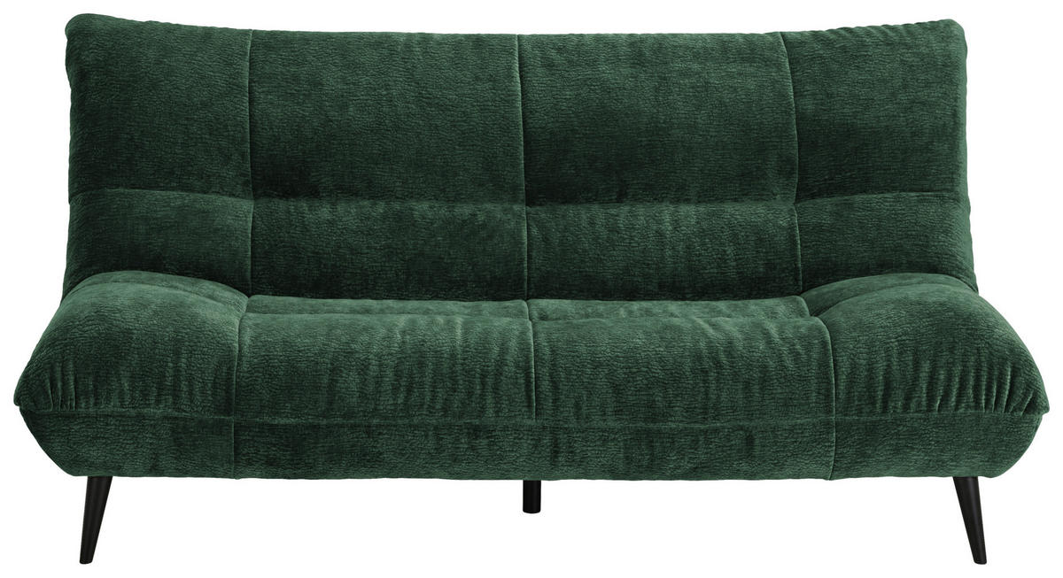 2-SITZER-SOFA in Mikrofaser Dunkelgrün  - Dunkelgrün/Schwarz, Konventionell, Textil/Metall (198/100/101cm) - MID.YOU