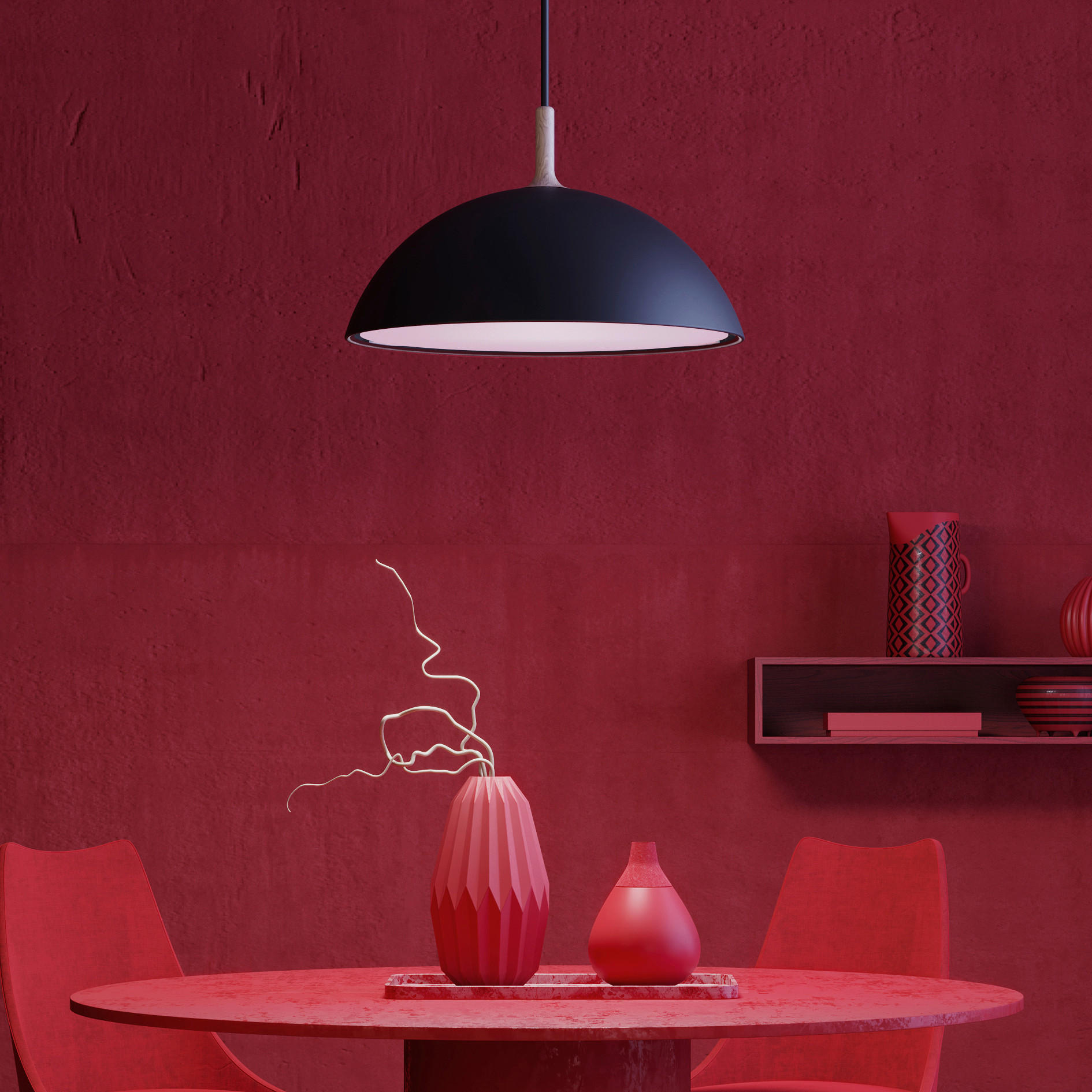 Thumbnail - Belid Hängeleuchte Bowl, Schwarz, Esche, Holz, Metall, Esche, 22.4 cm, CE, Lampen & Leuchten, Innenbeleuchtung, Hängelam...