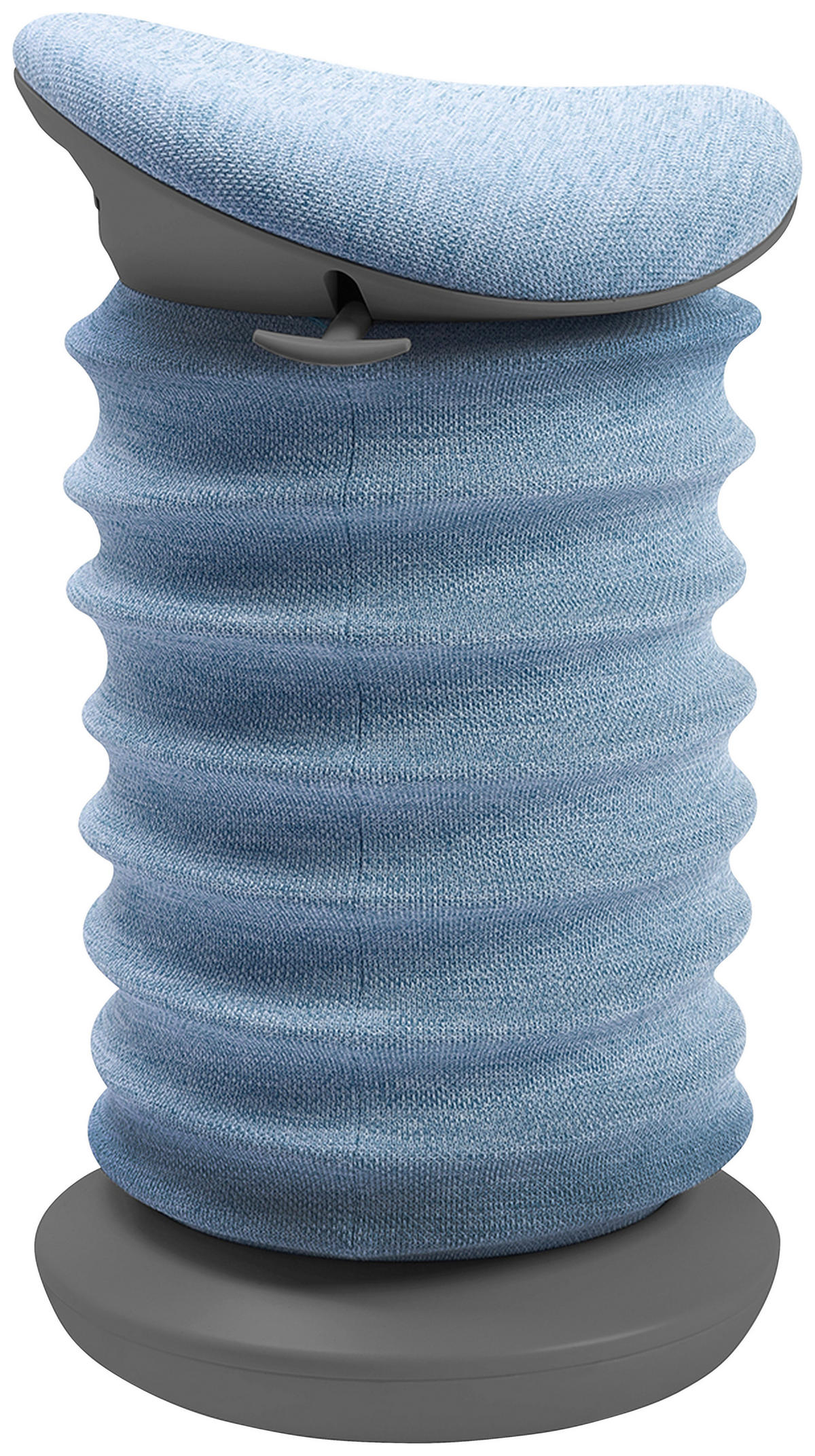 BÜROHOCKER 37,5/53-64/36 cm  - Grau/Hellblau, Design, Kunststoff/Textil (37,5/53-64/36cm) - Topstar