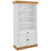 REGAL Kiefer massiv Weiß, Laugenfarbig  - Laugenfarbig/Weiß, ROMANTIK / LANDHAUS, Holz/Metall (108/202/45cm) - Boxxx