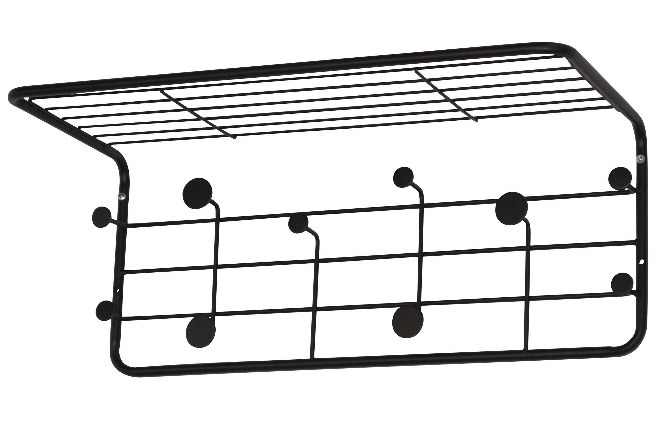 WANDGARDEROBE  in Schwarz  - Schwarz, Design, Metall (51/21/24cm) - MID.YOU