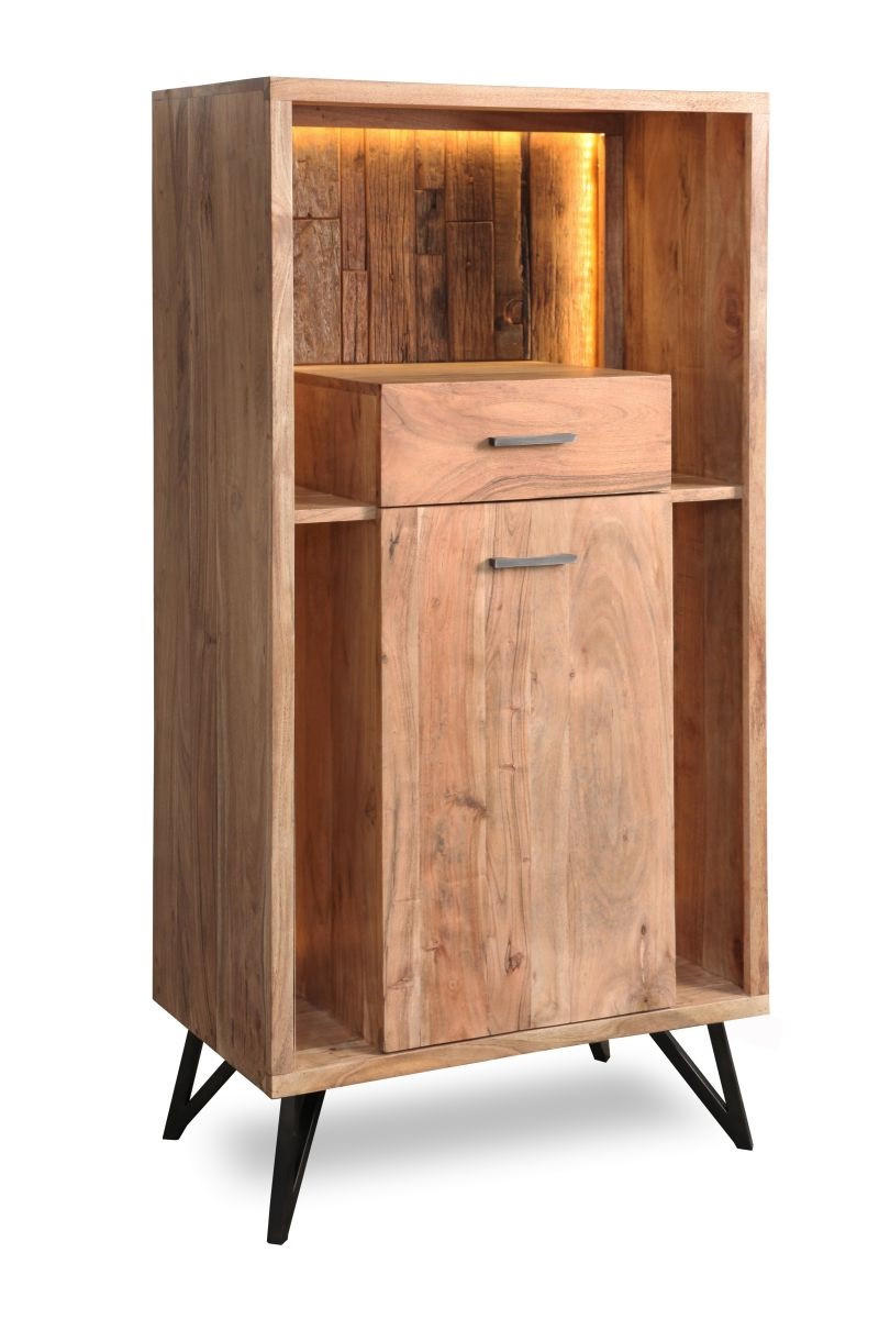 HIGHBOARD  in 72/150/40 cm  - Anthrazit/Schwarz, MODERN, Holz/Metall (72/150/40cm) - Livetastic