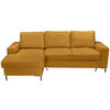 ECKSOFA Currygelb Cord  - Currygelb/Schwarz, KONVENTIONELL, Textil/Metall (150/240cm) - Carryhome