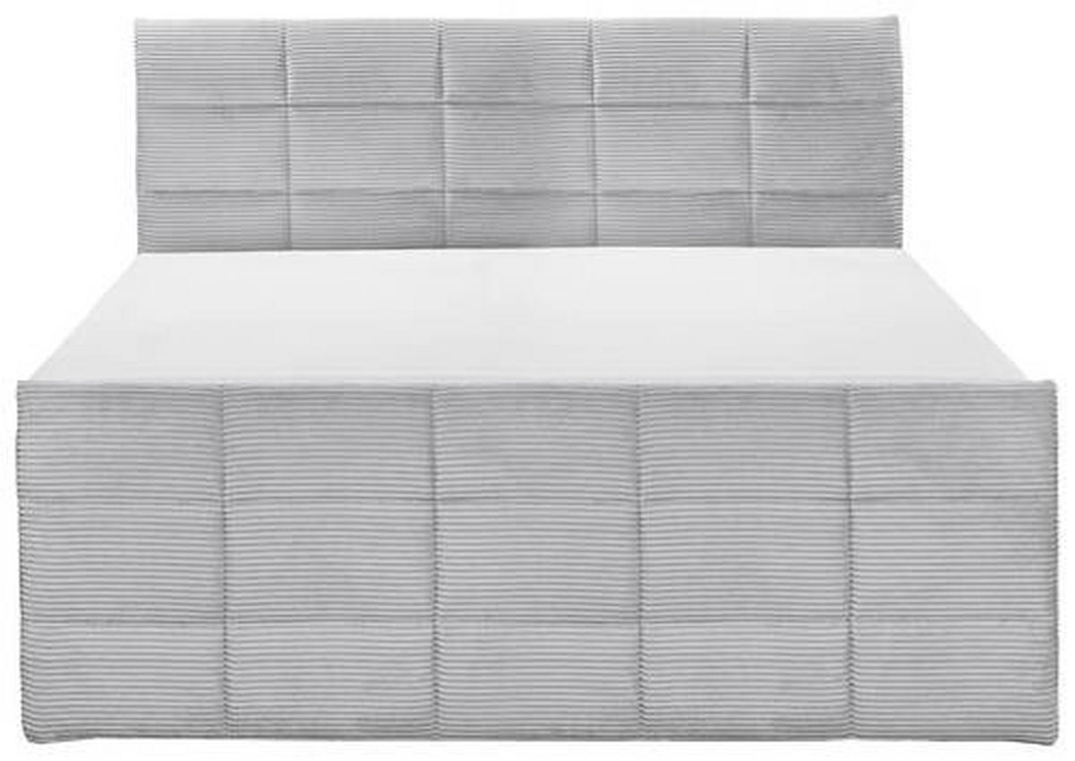 BOXSPRINGBETT 180/200 cm  in Hellgrau  - Hellgrau/Schwarz, MODERN, Holzwerkstoff/Kunststoff (180/200cm) - MID.YOU