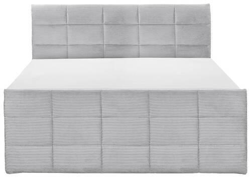 Thumbnail - Mid.you Boxspringbett, Hellgrau, Textil, H3 + H4, 7-Zonen, Höhe ca. 16 cm, 180x200 cm, Bettkasten, gepolstertes Kopfteil...