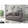 SCHLAFSOFA  mit Stoffauswahl, Liegefunktion, Rücken echt Cord Dunkelgrau  - Dunkelgrau/Schwarz, KONVENTIONELL, Kunststoff/Textil (250/95/125cm) - Hom`in