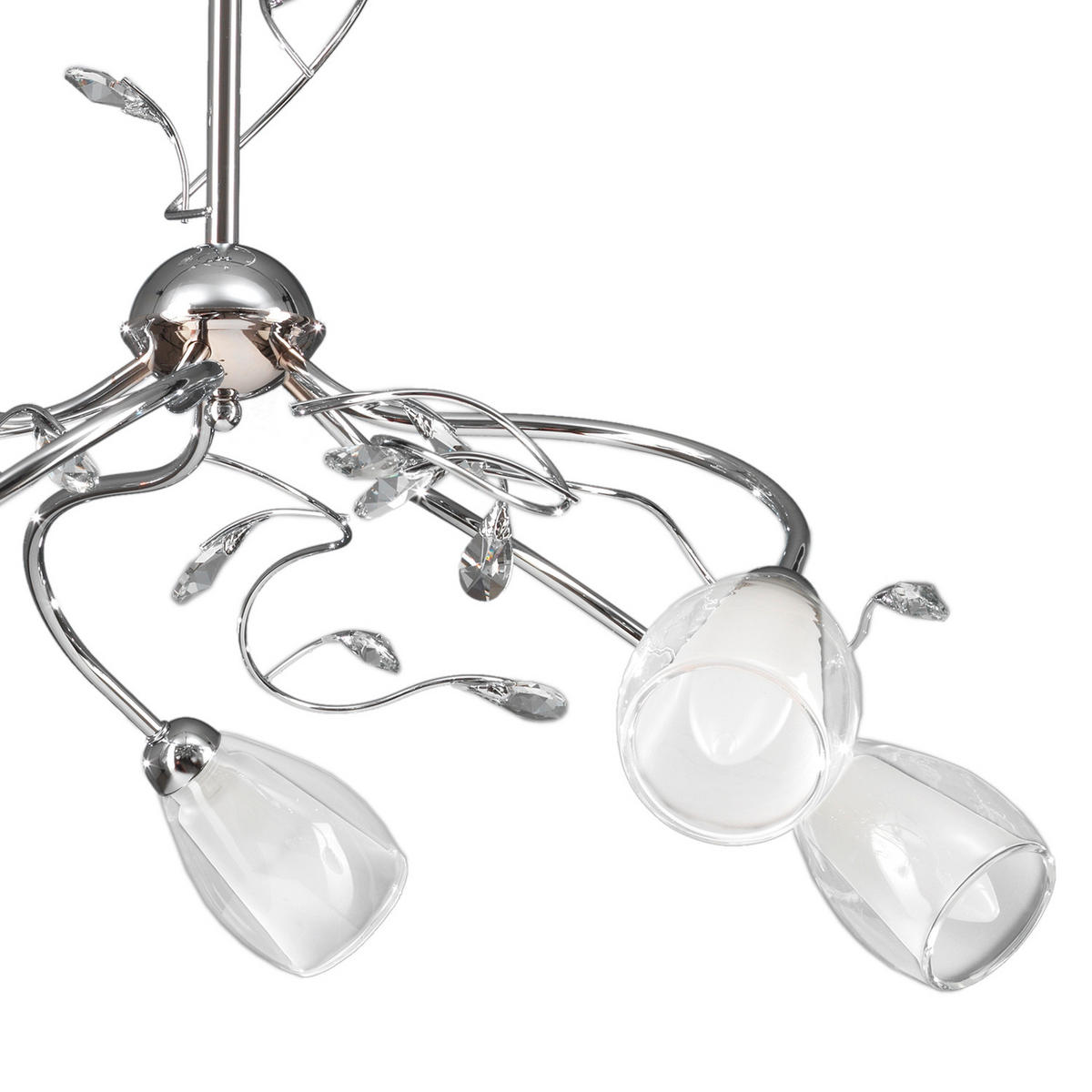 KRONLEUCHTER 80/80/110 cm   - Chromfarben, Basics, Glas/Metall (80/80/110cm)
