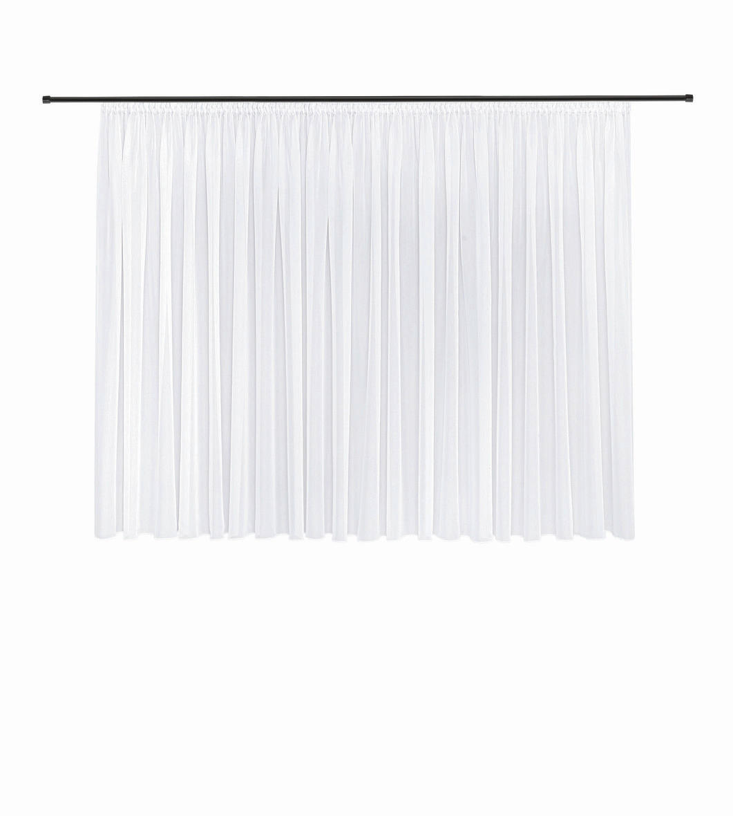 FERTIGSTORE  transparent  450/175 cm   - Weiß, Basics, Textil (450/175cm)