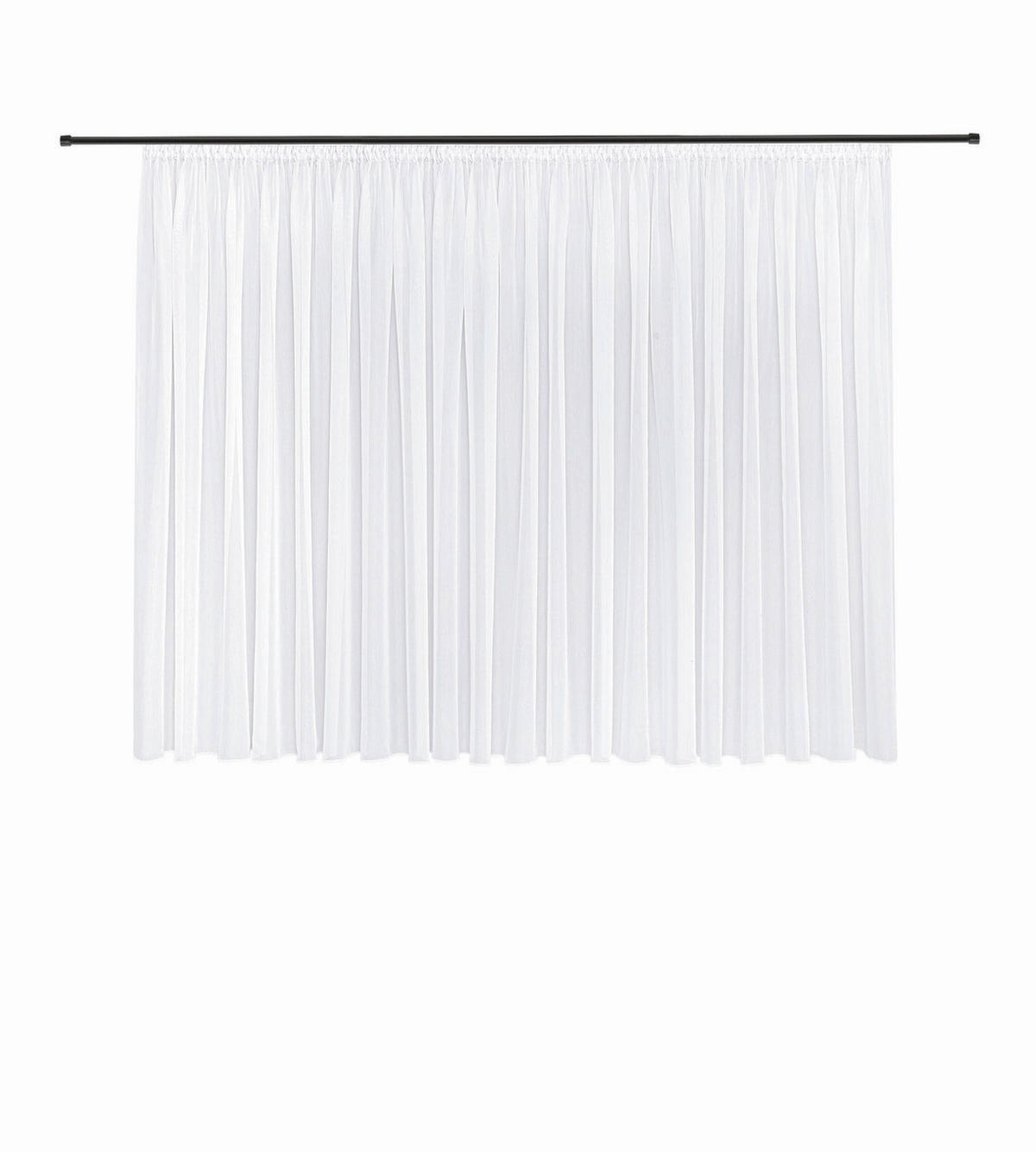 FERTIGSTORE  transparent  450/175 cm   - Weiß, Basics, Textil (450/175cm)