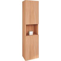 BOČNÁ SKRINKA, farba duba, farba duba, 33/130/33 cm - farba duba, Modern, kompozitné drevo (33/130/33cm) - Stylife