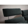 ECKSOFA in Flachgewebe Anthrazit  259/152 cm  - Anthrazit/Schwarz, Design, Textil/Metall (259/152cm) - Dieter Knoll