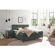 BOXSPRINGBETT 180/200 cm,  in Dunkelgrün  - Dunkelgrün/Schwarz, Design, Holzwerkstoff/Kunststoff (180/200cm) - Xora