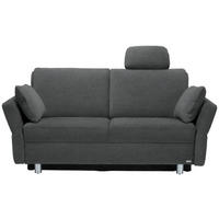 SCHLAFSOFA in Velours, beflockt Grau  - Alufarben/Grau, KONVENTIONELL, Kunststoff/Textil (170/88/91cm) - Sedda