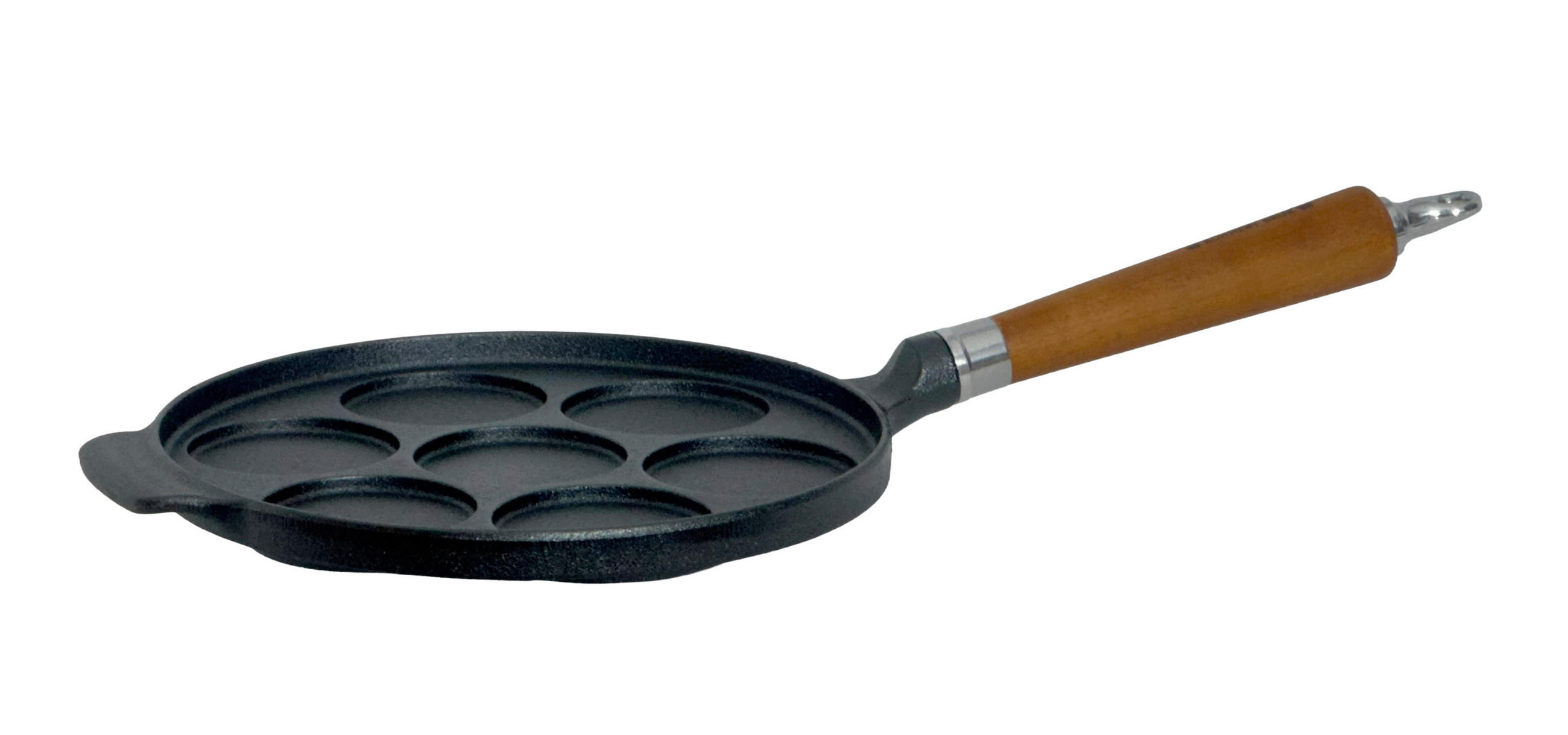 BRATPFANNE  - Schwarz/Braun, Basics, Holz/Metall (51/24/7cm)
