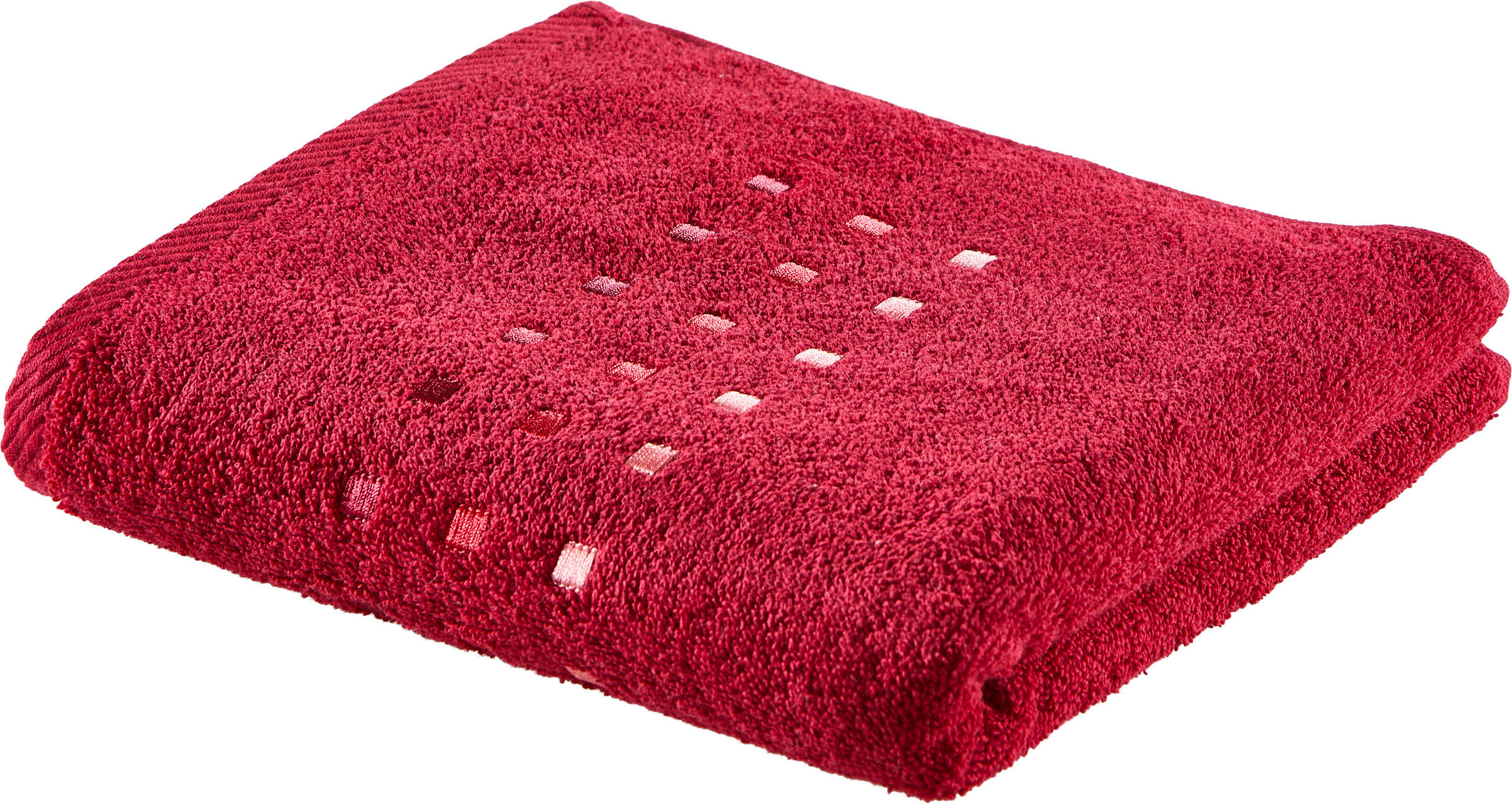 HANDTUCH Quattro Dunkelrot  - Dunkelrot, Basics, Textil (50/100cm) - Esposa