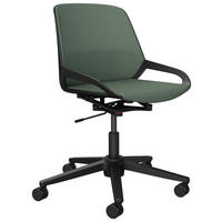 DREHSTUHL Schwarz, Hellgrün  - Schwarz/Hellgrün, Design, Kunststoff/Textil (70/68/40cm) - Aeris