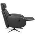 RELAXSESSEL Itala Echtleder Relaxfunktion, Kopfteilverstellung, Rücken echt    - Schwarz, Design, Leder (71/110/80cm) - Novel