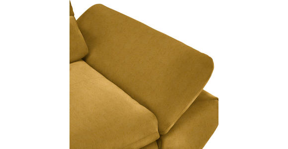 ECKSOFA  in Flachgewebe Gelb  204/341 cm  - Gelb/Schwarz, Design, Textil/Metall (204/341cm) - Xora