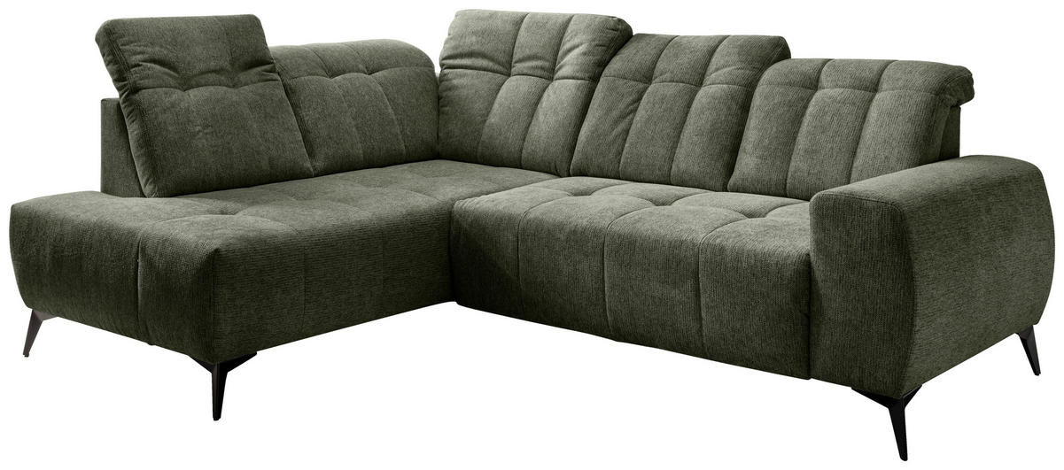 Freisteller von Livetastic ECKSOFA Grün Chenille.