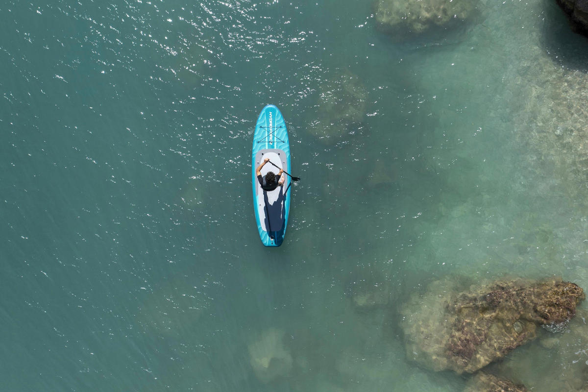 STAND-UP PADDLE BOARD 6532D AQUA DRIFTER  - Hellblau, KONVENTIONELL, Kunststoff/Metall (335/91,5/15cm) - Bestway