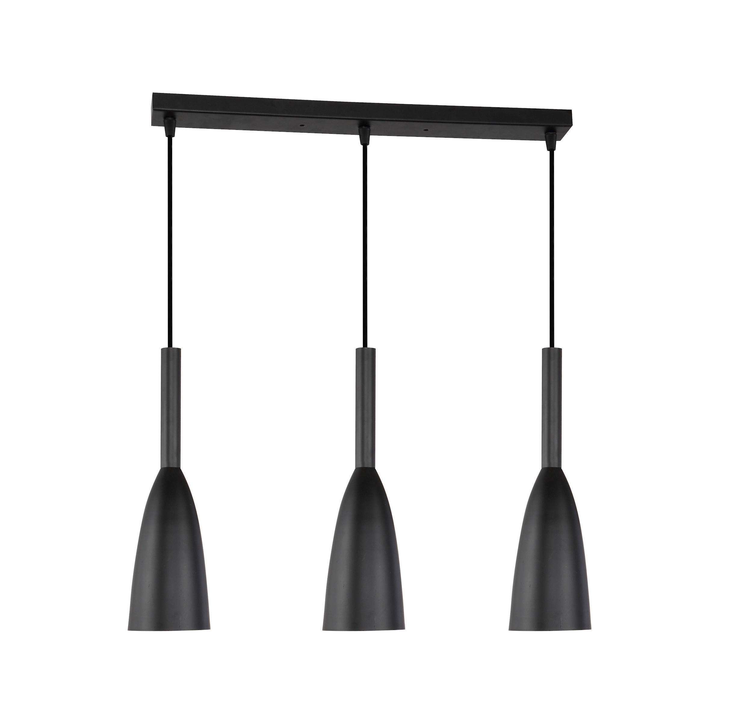 HÄNGELEUCHTE Solin 100/50/10 cm  - Schwarz, Design, Metall (100/50/10cm)