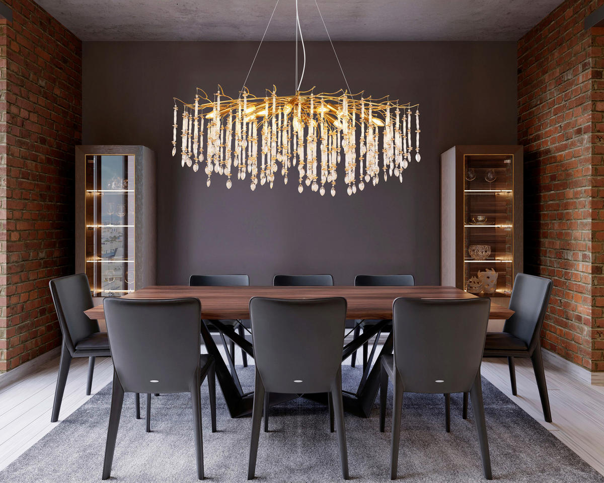 HÄNGELEUCHTE 120/50/120 cm  - Klar/Transparent, KONVENTIONELL, Glas/Kunststoff (120/50/120cm) - Globo