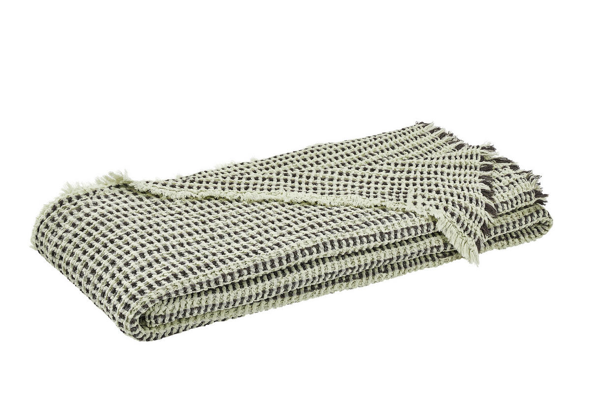 WOHNDECKE 150/200 cm  - Dunkelgrau/Grün, KONVENTIONELL, Textil (150/200cm) - Dieter Knoll