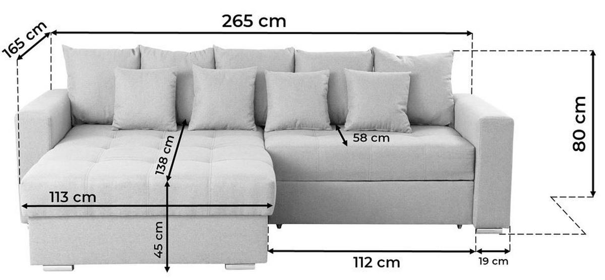 COLțAR textil gri  - argintiu/negru, Design, plastic/textil (165/265cm) - Carryhome