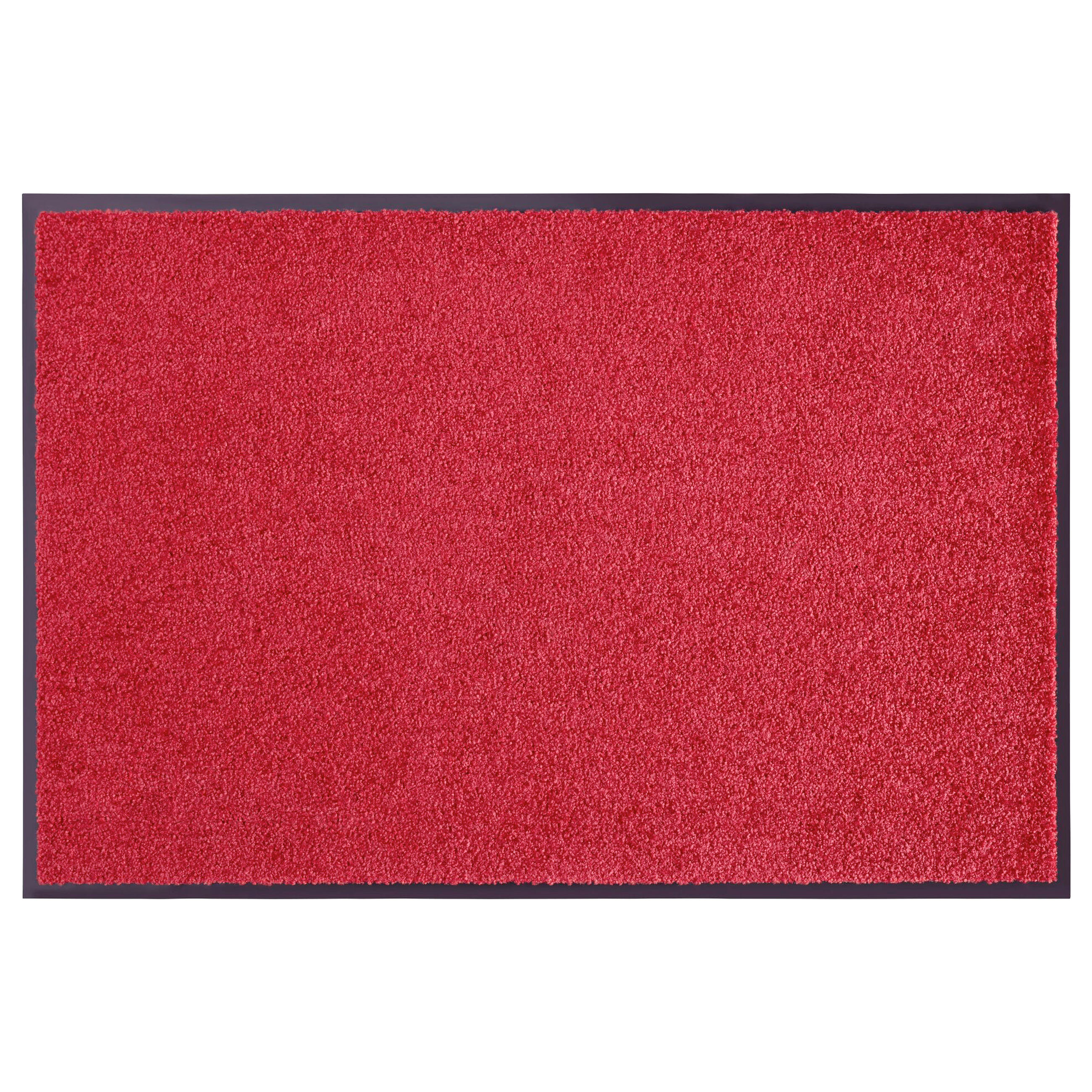 SCHMUTZFANGMATTE  60/90 cm  Rot  Uni  - Rot, Basics, Kunststoff/Textil (60/90cm) - Hanse Home
