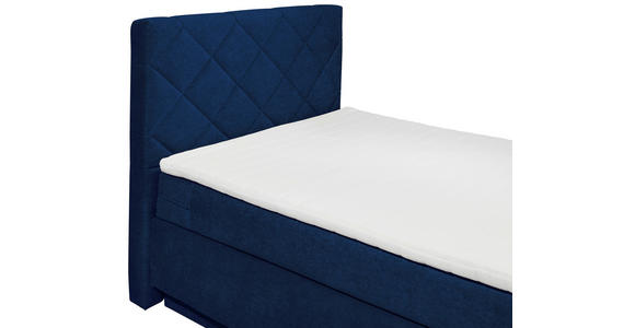 BOXSPRINGBETT 120/200 cm  in Blau  - Blau/Schwarz, KONVENTIONELL, Kunststoff/Textil (120/200cm) - Xora