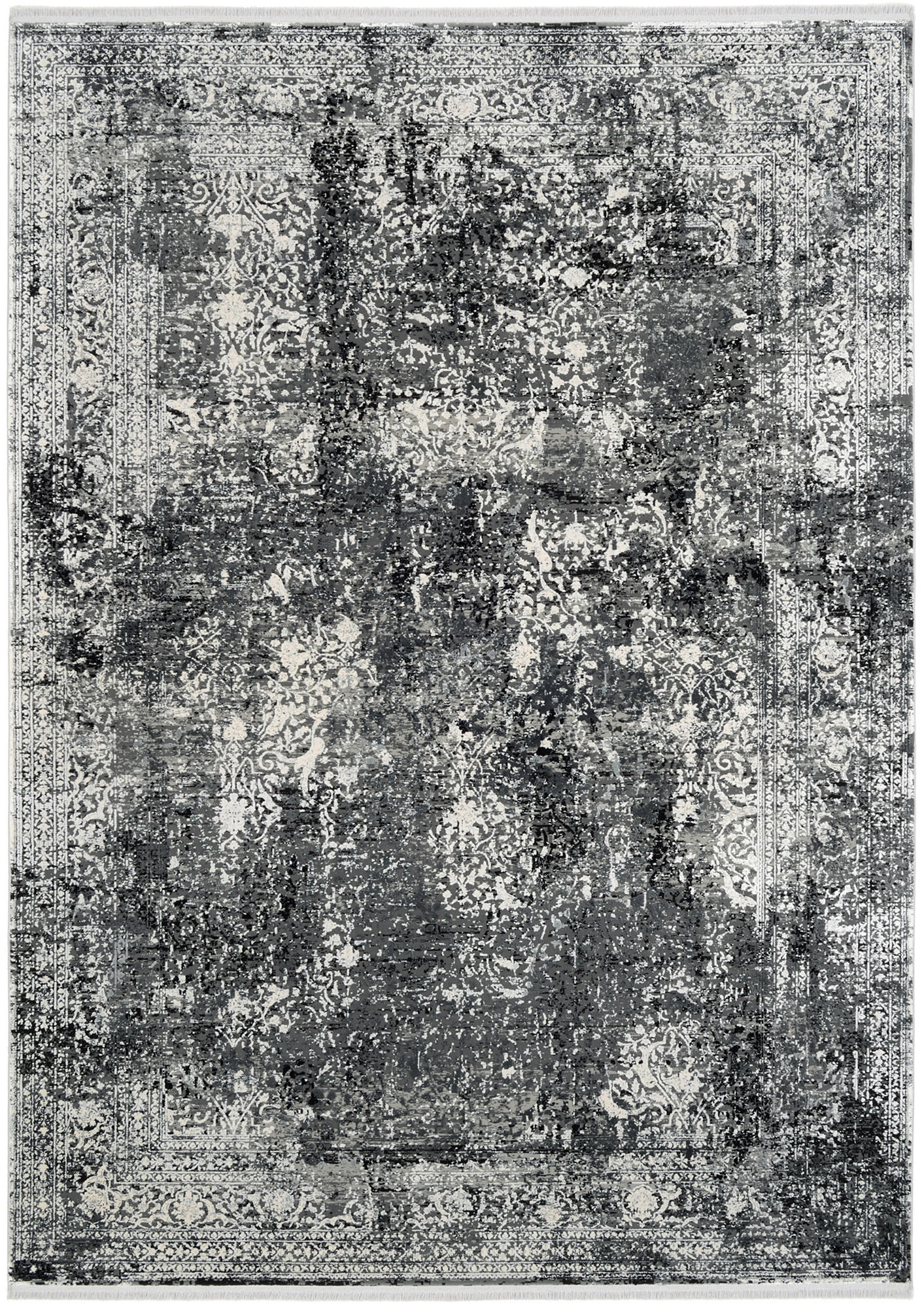 Dieter Knoll Webteppich Avignon Dunkelgrau 300x400 cm