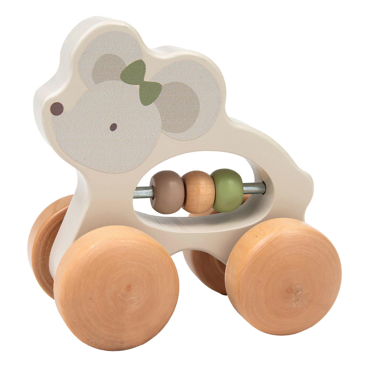 HRACÍ FIGURKA - krémová/zelená, Basics, kov/dřevo (10/6,6/10,5cm) - My Baby Lou