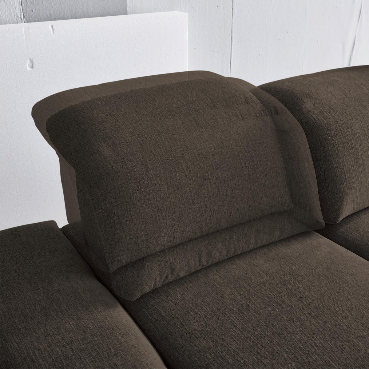 HÖRNSOFFA i vävt tyg mörkbrun  - svart/mörkbrun, Design, metall/textil (289/180cm) - MID.YOU