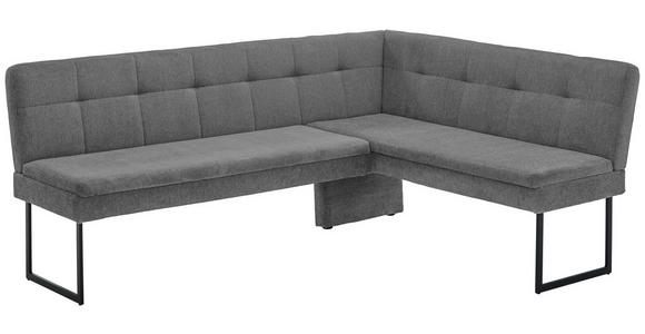 ECKBANK 213/155 cm  in Anthrazit  - Anthrazit/Schwarz, Design, Textil/Metall (213/155cm) - Novel