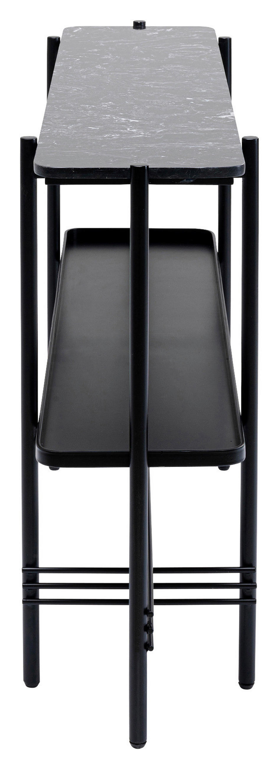 KONSOLENTISCH Schwarz  - Schwarz, Design, Stein/Metall (120/30/72cm) - Kare-Design