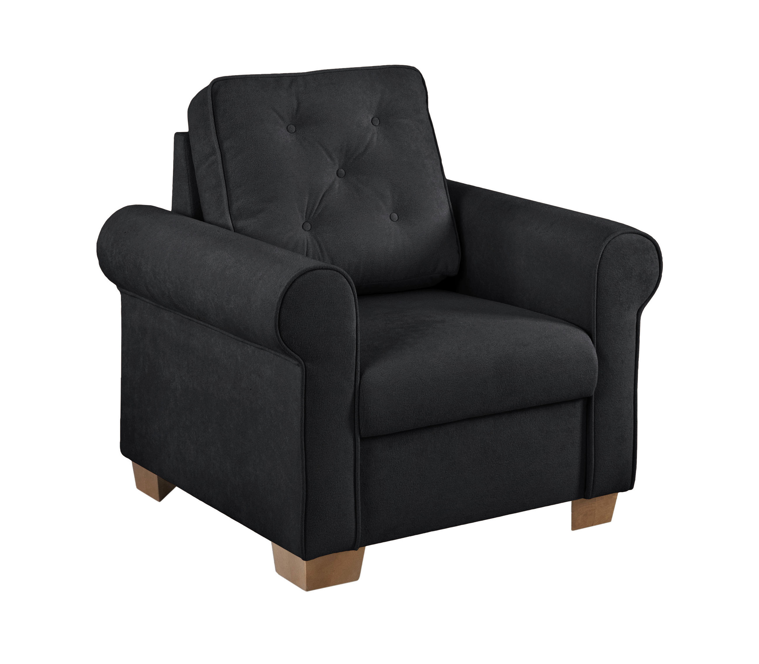 SESSEL in Anthrazit  - Anthrazit/Buchefarben, Design, Holz/Textil (93/89/82cm) - MID.YOU