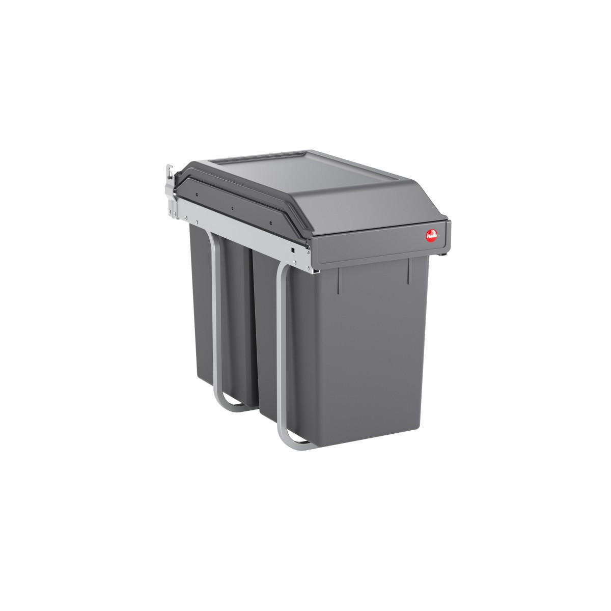 EINBAUABFALLSAMMLER 30 l  Kunststoff  - Dunkelgrau, Basics, Kunststoff (25,2/45,5/50,5cm) - HKT