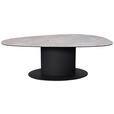 COUCHTISCH in Metall, Glas, Keramik 130/70/42 cm  - Beige/Schwarz, Design, Glas/Keramik (130/70/42cm) - Dieter Knoll